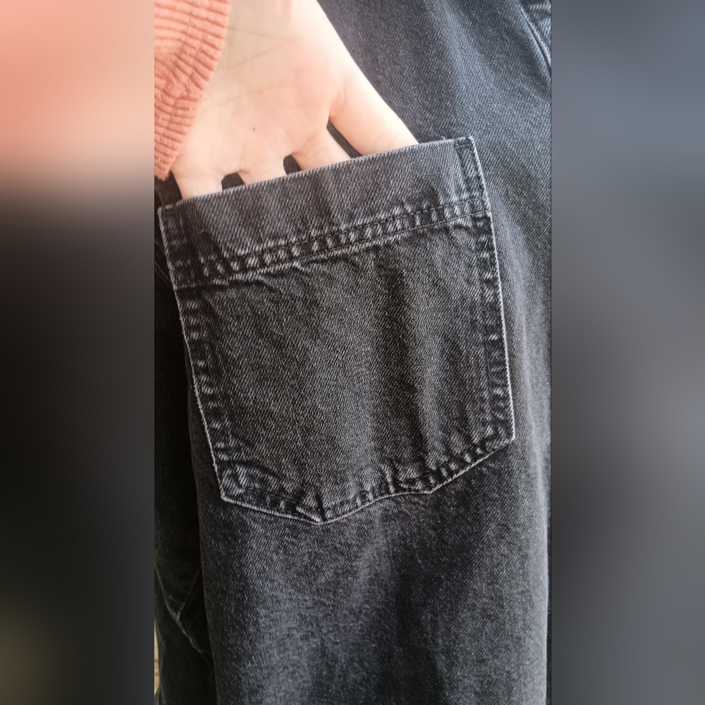 Topshop Charcoal 100% Cotton Denim Shirt Jacket_10 - Picture 6 of 11